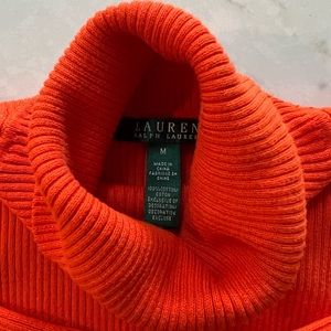 Orange Ralph Lauren size medium turtleneck. 100% cotton.